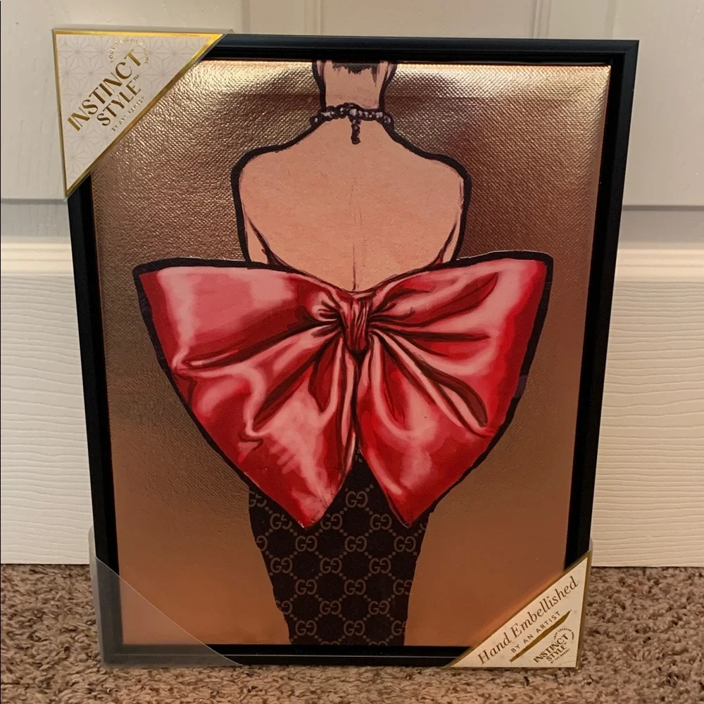 FASHION INSPIRED Bow Dress Picture with Black Frame
